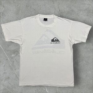 Vintage 80s QuikSilver Screen Stars Double Sided Spell Out Logo T Shirt - Large